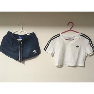 アディダス(adidas)のadidas originals セットアップ ホワイト×ブラック(Tシャツ(半袖/袖なし))