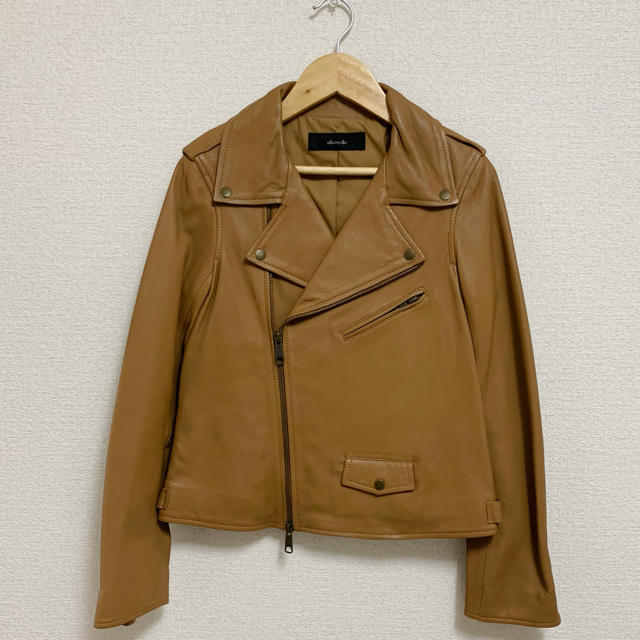 有名な高級ブランド 新品 アルアバイル ラムレザーライダース タグ付き