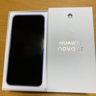 アンドロイド(ANDROID)のHUAWEI nova 5t 128GB パープル　グローバル版(スマートフォン本体)
