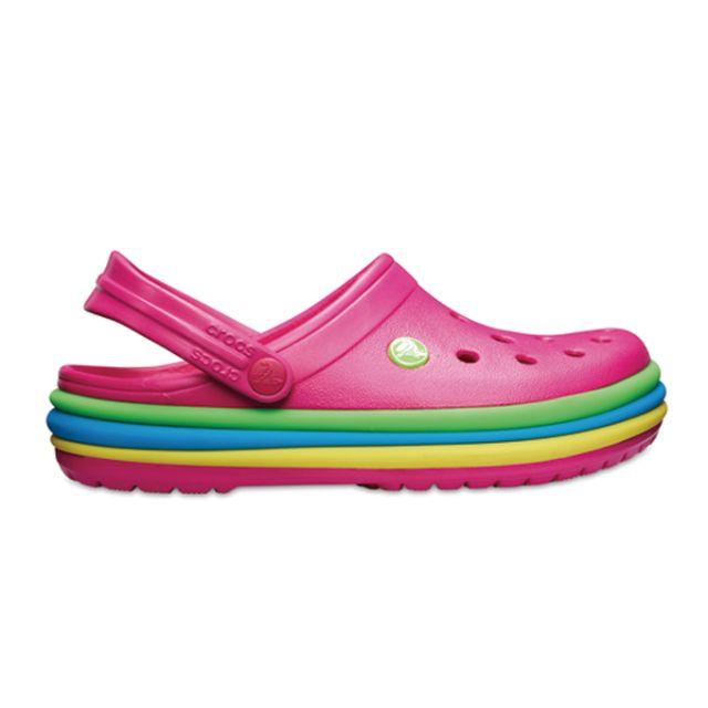 crocs(クロックス)の23cm クロックバンド レインボー バンド クロッグ candy pink レディースの靴/シューズ(サンダル)の商品写真