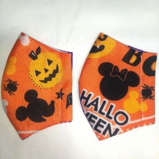 ディズニー(Disney)のハンドメイド 子供用 ハロウィン インナーマスク ディズニー ミッキー  ミニー(その他)