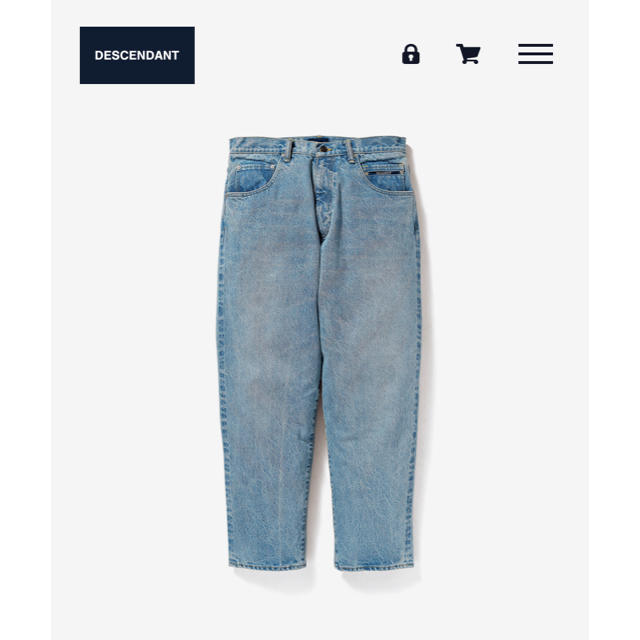 descendant 20AW 1995 BAGGY JEANS 3番 新品 セールがオープンす