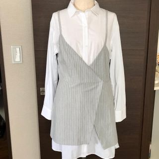 ザラ(ZARA)のブラウス＋キャミ　ザラ　白シャツ(シャツ/ブラウス(長袖/七分))