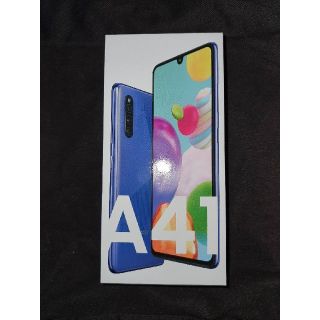 サムスン(SAMSUNG)のgalaxy A41 SCV48　新品未使用　uq シムロック解除済　青(スマートフォン本体)