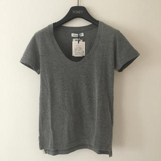 マディソンブルー(MADISONBLUE)のマディソンブルー  カットソー Tシャツ グレー 美品(Tシャツ(半袖/袖なし))