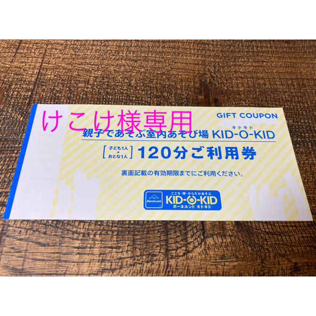 BorneLund(ボーネルンド)のけこけ様専用　キドキド　120分ご利用券　子ども1人＋おとな1人 チケットの施設利用券(その他)の商品写真