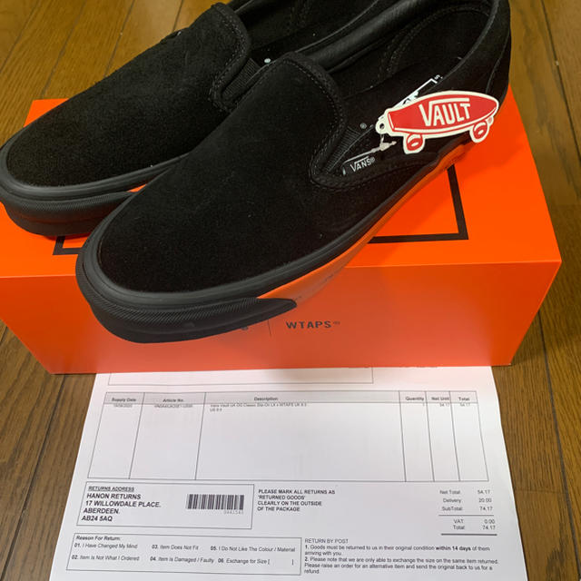 Vans WTAPS Classic Slip On Black 27.5cm