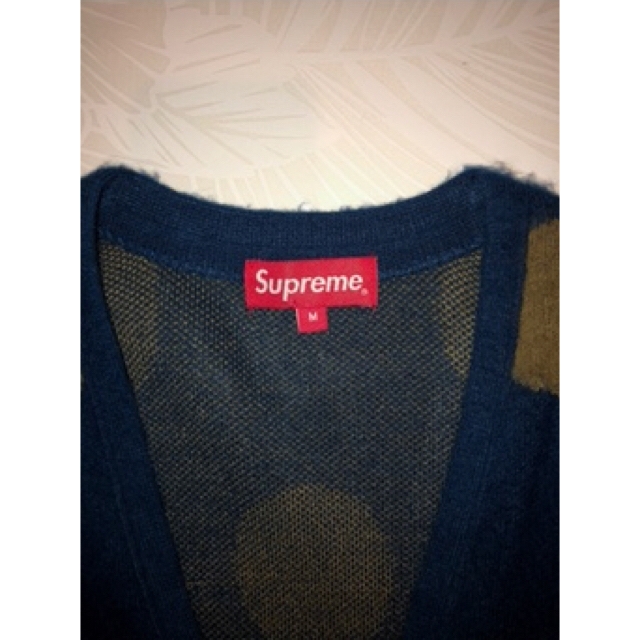 Supreme(シュプリーム)のSupreme Brushed Polka Dot Cardigan Navy メンズのトップス(カーディガン)の商品写真