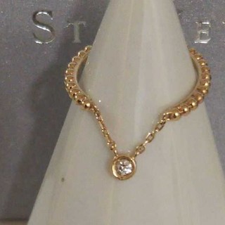 スタージュエリー(STAR JEWELRY)のスタージュエリー K10 ダイヤモンド リング ピンキー バブル ミディ 美品(リング(指輪))