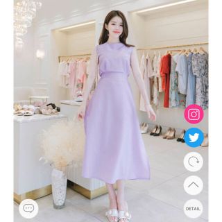 ジルスチュアート(JILLSTUART)のアットランス　attrangs ラベンダー　ノースリーブ　ワンピース(ロングワンピース/マキシワンピース)