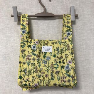 花柄　コンビニ　エコバッグ　ハンドメイド(バッグ)