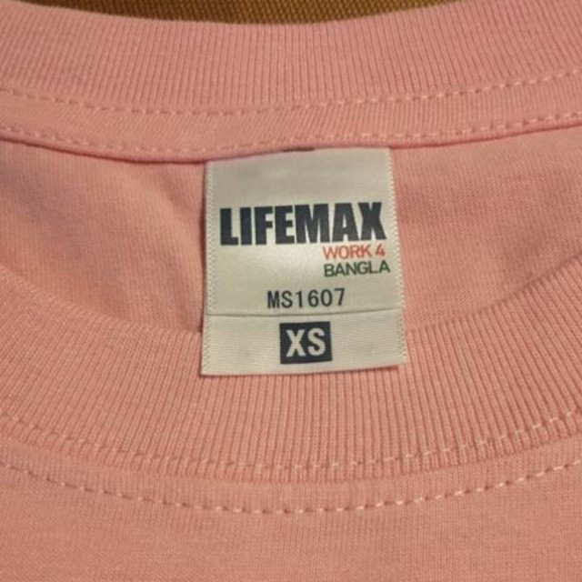 新品ヘビーウエイト！LIFEMAXミントピンク無地長袖Tシャツ(メンズXS) メンズのトップス(Tシャツ/カットソー(七分/長袖))の商品写真