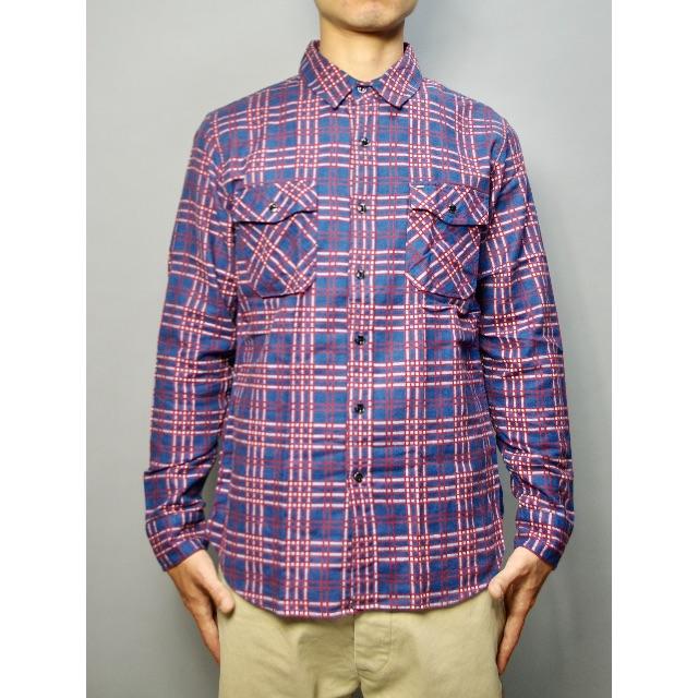 レッドサイズ新品送料無料 OBEY CHECK BUTTON SHIRTS / RED S