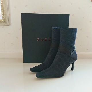 グッチ(Gucci)のGUCCI STIVALETTO DENIM GG(ブーツ)