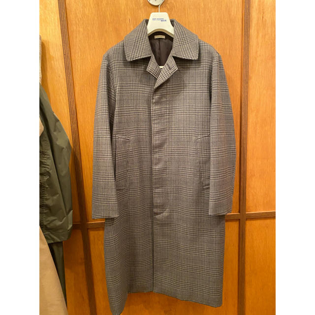 25%OFF】 LENO(リノ)ウールチェックスタンドフォールカラーコート