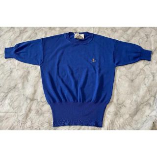 ヴィヴィアンウエストウッド(Vivienne Westwood)のVivienne Westwood 値下げ 未使用 半袖ニット ブルー　XS〜S(ニット/セーター)