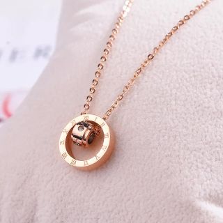 新品未使用 クロックリング ネックレス ピンクゴールド(ネックレス)