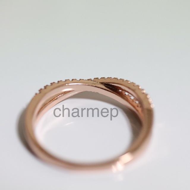 【AR088】czダイヤモンドのクロスモチーフピンクゴールドリング指輪 レディースのアクセサリー(リング(指輪))の商品写真