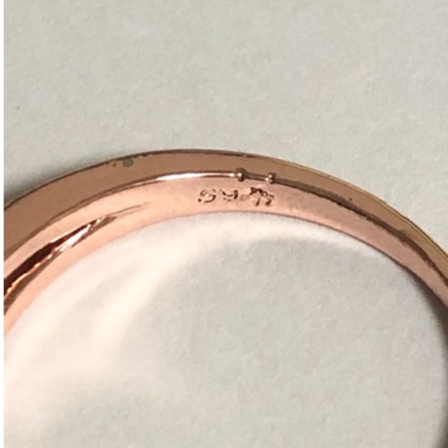 【AR088】czダイヤモンドのクロスモチーフピンクゴールドリング指輪 レディースのアクセサリー(リング(指輪))の商品写真