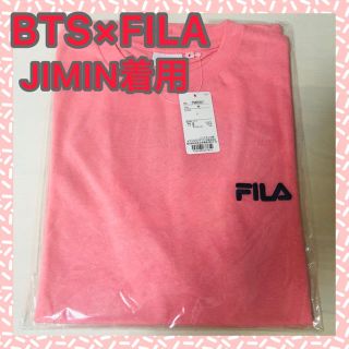 フィラ(FILA)の新品未使用★FILA×BTSコラボTシャツ・JIMIN着用 ジミン ピンク(Tシャツ(半袖/袖なし))