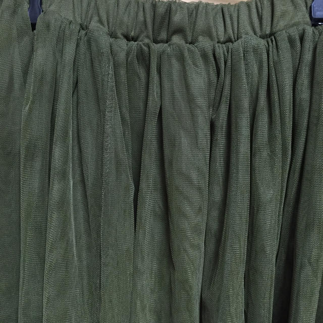 HONEYS(ハニーズ)のHoneys グリーンチュールスカート レディースのスカート(ひざ丈スカート)の商品写真