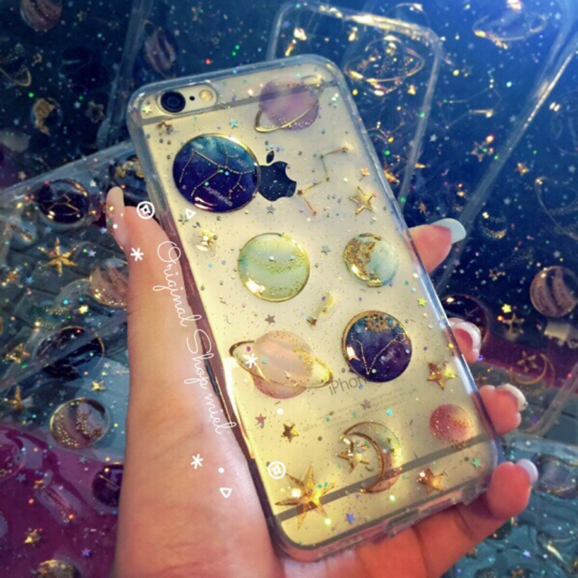 宇宙惑星☆星座♡オリジナル✨ハンドメイド♡iPhoneケースの通販 by ...