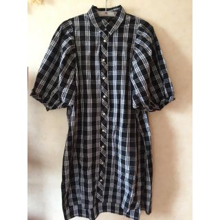 ダブルクローゼット(w closet)のwcloset ロングチェックシャツ(シャツ/ブラウス(半袖/袖なし))