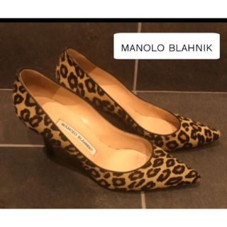 マノロブラニク(MANOLO BLAHNIK)のさにふ様専用　マノロブラニク  アニマル　パンプス　37.5 24.5cm(ハイヒール/パンプス)