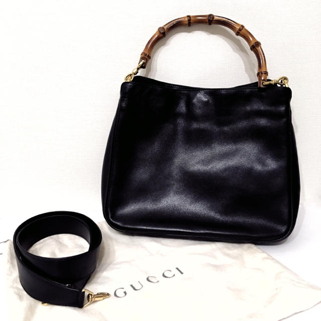 Gucci - 極美品♡GUCCI オールドグッチ バンブー ハンドバッグ ショルダーバッグ