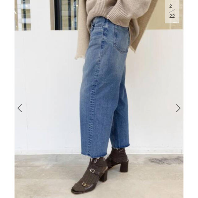 L'Appartement DEUXIEME CLASSE(アパルトモンドゥーズィエムクラス)の新品☆アパルトモン マディソンブルー wide cropped denim レディースのパンツ(デニム/ジーンズ)の商品写真