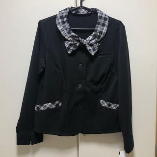 ニッセン(ニッセン)の事務服　オーバーブラウス　L  黒(シャツ/ブラウス(長袖/七分))