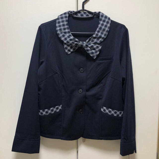 ニッセン(ニッセン)の事務服　オーバーブラウス　L 紺 レディースのトップス(シャツ/ブラウス(長袖/七分))の商品写真