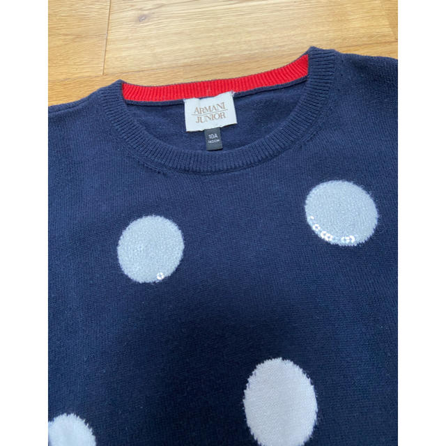 ARMANI JUNIOR(アルマーニ ジュニア)の54/アルマーニジュニア　ドットニット　142 キッズ/ベビー/マタニティのキッズ服女の子用(90cm~)(ニット)の商品写真