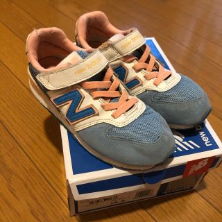 ニューバランス(New Balance)のニューバランス　19cm  ホワイト　ブルー　オレンジ　スニーカー　シューズ　靴(スニーカー)