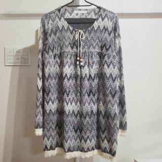 フィッタフィッタ(fitafita)のfitafita♡フリンジワンピース♡M(ミニワンピース)