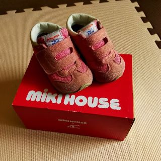 ミキハウス(mikihouse)のミキハウス　mikihouse　ミズノ　コラボ　スニーカー　13センチ　ピンク　(スニーカー)