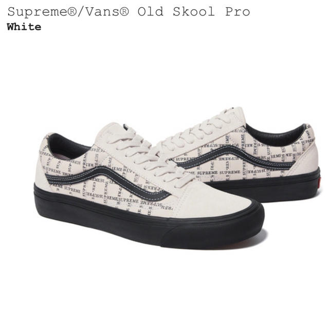 supreme vans old school grid white us9