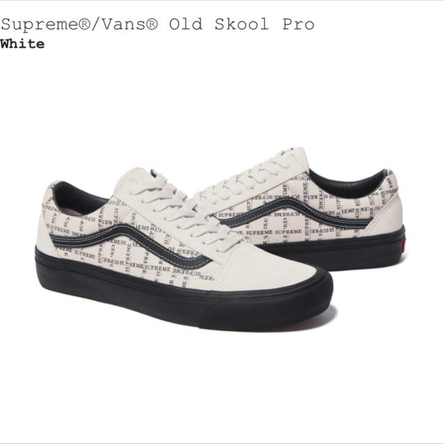 supreme vans old school grid white us8