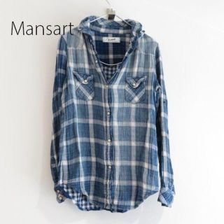 アパルトモンドゥーズィエムクラス(L'Appartement DEUXIEME CLASSE)のMansart マンサール　2重ガーゼ　スナップボタン　襟ワイヤー　ネルシャツ(シャツ/ブラウス(長袖/七分))