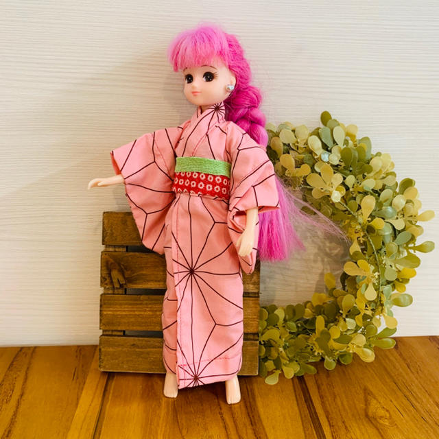 りかちゃん　浴衣　着物 ハンドメイドのぬいぐるみ/人形(人形)の商品写真
