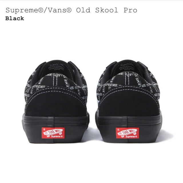 メンズ新品 Supreme®/Vans® Old Skool Pro サイズ10 黒