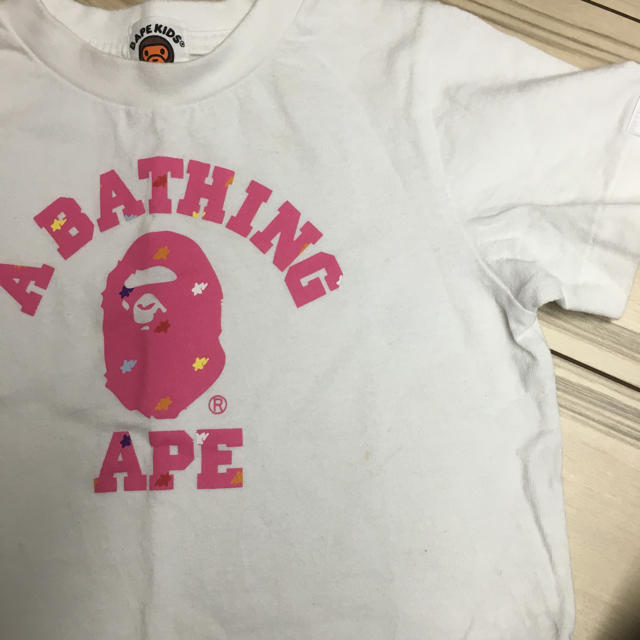 A BATHING APE(アベイシングエイプ)のTシャツ★100 キッズ/ベビー/マタニティのキッズ服女の子用(90cm~)(Tシャツ/カットソー)の商品写真