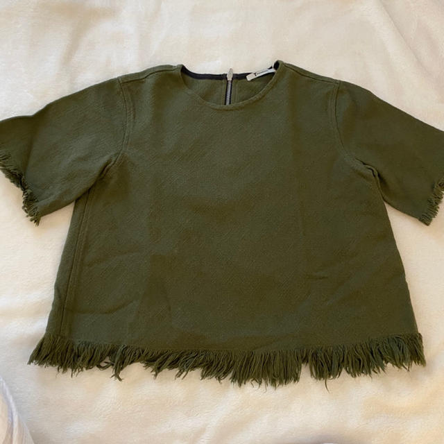 Alexander Wang(アレキサンダーワン)のalexander wang 半袖　カーキ　背中チャック レディースのトップス(Tシャツ(半袖/袖なし))の商品写真