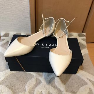 コールハーン(Cole Haan)のコールハーン　アンクルストラップ　フラットシューズ　24cm(ハイヒール/パンプス)