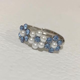 3 flower ring ice blue(リング(指輪))