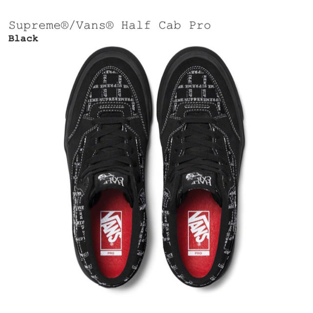 Supreme®/Vans® Half Cab Pro Black 29cm