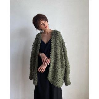 アメリヴィンテージ(Ameri VINTAGE)の新品　clane MOHAIR LOOP BULKY KNIT CARDIGAN(カーディガン)