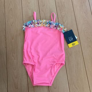 ベビーギャップ(babyGAP)のラスト1！新品★ 80cm gap 水着　ワンピース　フリンジ　ピンク(水着)