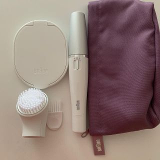 ブラウン(BRAUN)のBRAUN 顔用脱毛器　洗顔ブラシ付(フェイスケア/美顔器)