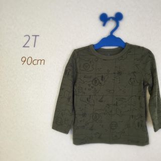 オールドネイビー(Old Navy)のOLDNAVY カーキロンＴ 90cm(Tシャツ/カットソー)